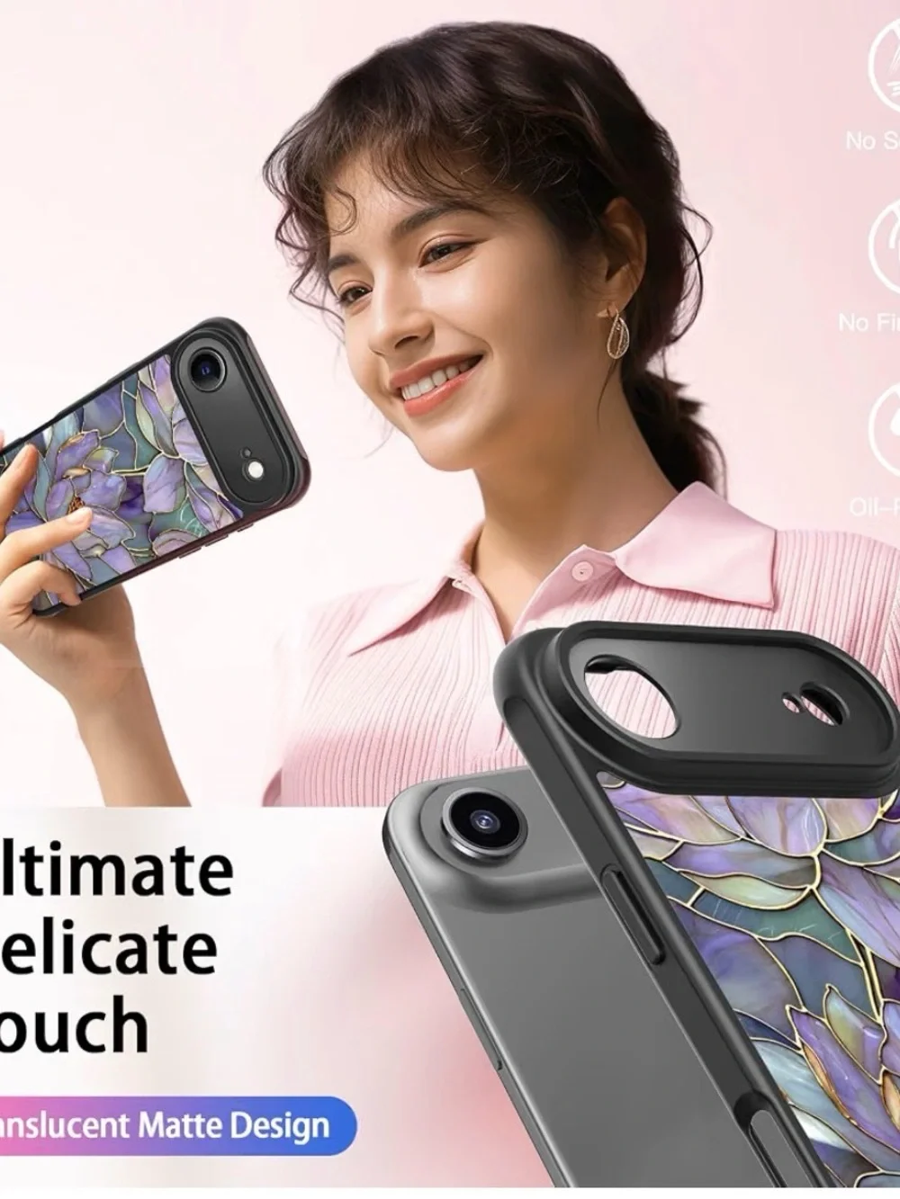 Purple wildflowers Phone Case - Compatible with iPhone 17 air NEW military grade